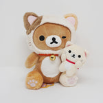 2015 Calico Cat Rilakkuma With White Cat Plush - Rilakkuma Store Limited Cat Theme - San-X