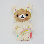 (No Tags) 2010 Rilakkuma in Onesie Plush - Happy Rainbow Theme Rilakkuma