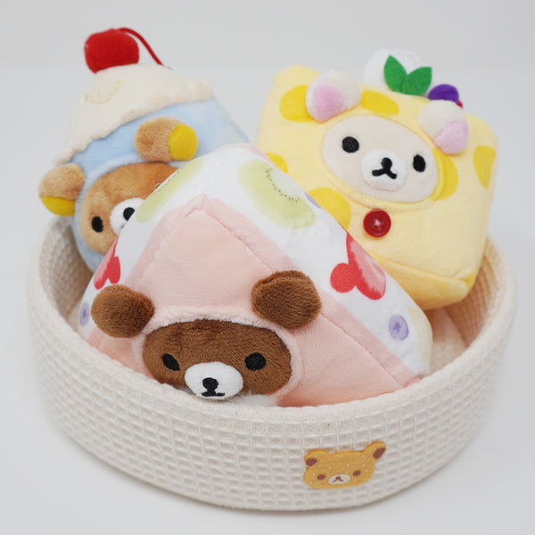 2022 Rilakkuma, Korilakkuma, Chairoikoguma Plush Set - Rilakkuma Retro Sweets Series - San-X