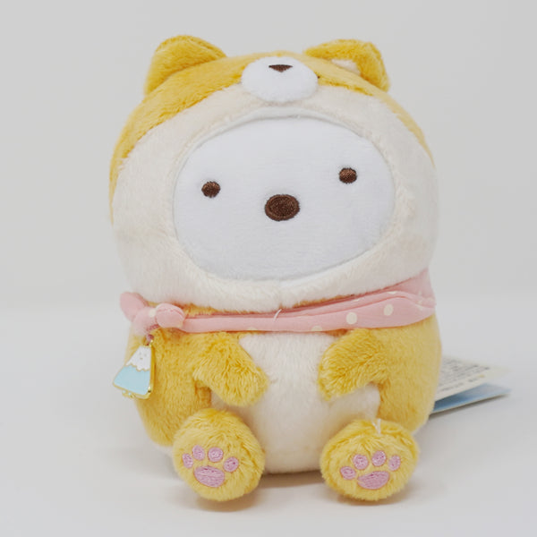 Shirokuma Sitting Plush in Shiba Costume Plush - Sumikkogurashi Dog Theme