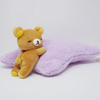 2020 Rilakkuma Sleeping on Star Plush Prize Cushion - Pajama Party San-X