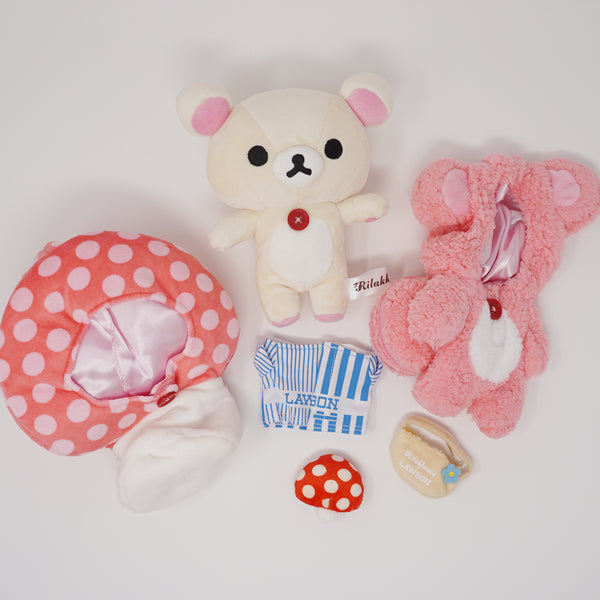 2010 Korilakkuma Lawson Limited Outfit & Plush Set - Squirrel Mushroom & Lawson Tee Rilakkuma Clothes