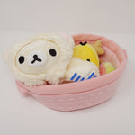 2014 Korilakkuma and Kiiroitori in Basket Plush Set - Relaxing Cat Theme - Lawson Loppi Limited