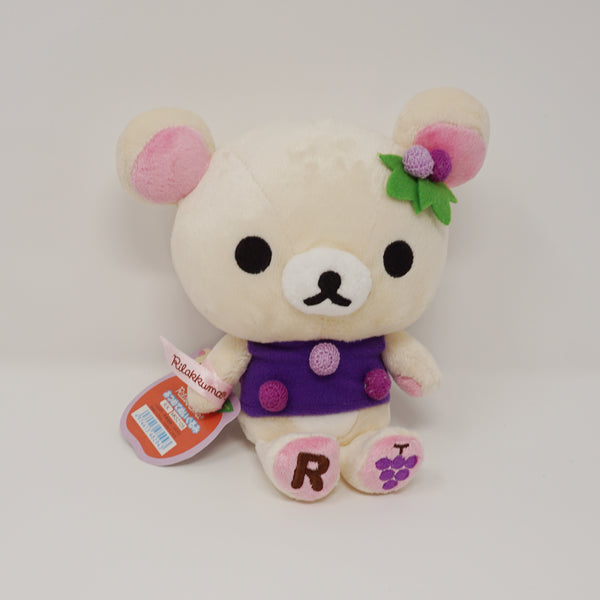 2008 Korilakkuma with Grapes Plush - Fruits Series Rilakkuma