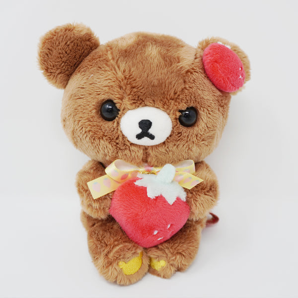 (No Tags) 2018 Chairoikoguma with Strawberry Plush - Strawberry Party Theme Rilakkuma - San-X