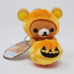 2007 Rilakkuma with Pumpkin Plush Keychain - Halloween Rilakkuma - San-X