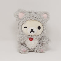 2014 Korilakkuma with Grey Cat Costume (Small) Plush - Cat Theme Rilakkuma - San-X