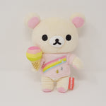 (No Tags) 2010 Rainbow Korilakkuma Shirt Plush - Rainbow Rilakkuma Ice Cream