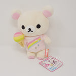 (With Tags, Fading) 2010 Rainbow Korilakkuma Shirt Plush - Rainbow Rilakkuma Ice Cream