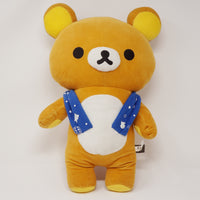 2013 Rilakkuma with Blue Towel Big Prize Plush - Rilakkuma San-X