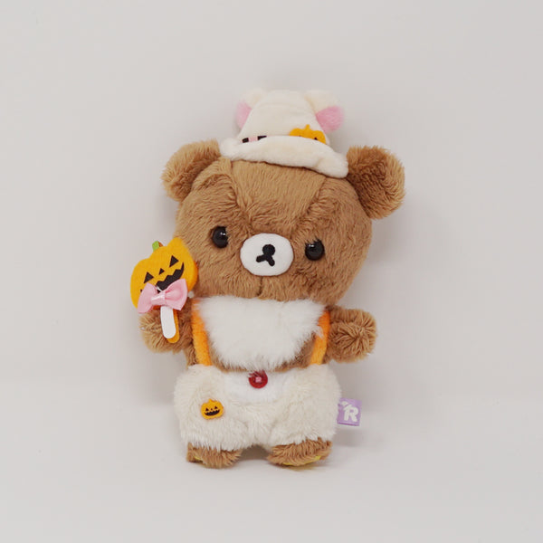 (No Tags) 2018 Chairoikoguma Costume Halloween Plush Keychain - Rilakkuma Store Limited - San-X