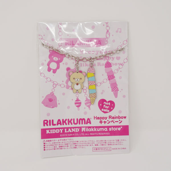 2010 Korilakkuma & Ice Cream Charm Bracelet - Happy Rainbow Rilakkuma