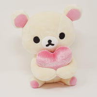 (No Tags) 2008 Korilakkuma Sitting with Removable Heart Plush - Rilakkuma Hearts Theme - San-X