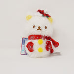 2015 Fuzzy Rilakkuma Snowman Plush Keychain - Rilakkuma Store Limited Christmas Winter