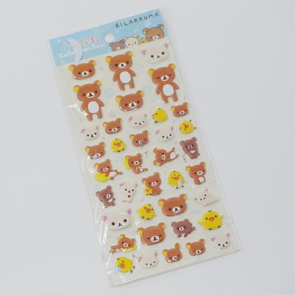 2018 Puni Puni Rilakkuma Puffy Stickers - San-X