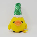 (No Tags) 2012 Kiiroitori Green Santa Hat Christmas Prize Plush Keychain - Rilakkuma - San-X