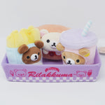 2022 Hamburger, Fries & Drink Set Plush Korilakkuma, Rilakkuma Chairoikoguma - Fast Food Series - San-X