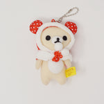 (No Tags) 2012 Korilakkuma Red Santa Hat Christmas Prize Plush Keychain - Rilakkuma - San-X