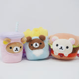 2022 Hamburger, Fries & Drink Set Plush Korilakkuma, Rilakkuma Chairoikoguma - Fast Food Series - San-X