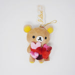 2015 Rilakkuma Hearts Plush Keychain - Heartful Theme - San-X