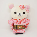 2015 Medium Korilakkuma in Pink Kimono Plush - Kimono Rilakkuma