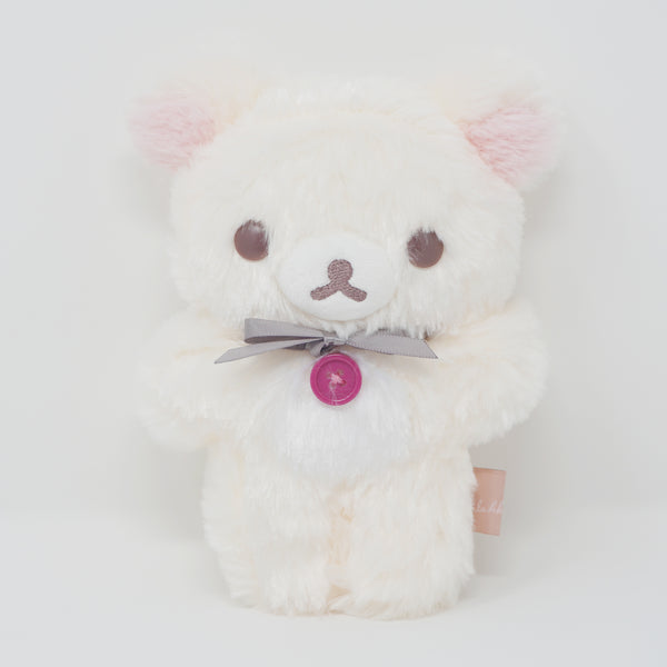 (No Tags) 2020 Korilakkuma Strawberry Latte Color Fuzzy Plush - Rilakkuma x Brown Latte Color - San-X