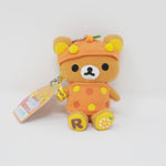 2008 Rilakkuma Orange Outfit Plush Keychain - San-X