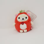 2018 Korilakkuma in Strawberry Costume Plush Keychain - Strawberry Party