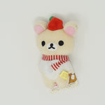 2015 Korilakkuma with Striped Scarf Christmas Outfit Prize Toy Plush Keychain - Christmas