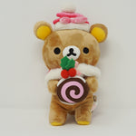 2008 Rilakkuma Pink Santa Outfit and Christmas Roll Cake Plush - Christmas Rilakkuma Store Limited