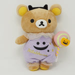 2012 Rilakkuma in Purple Outfit with Lollipop Plush - Halloween Rilakkuma Store Limited