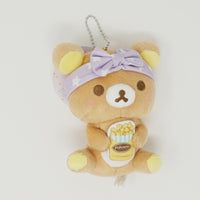 Rilakkuma with Popcorn - Rilakkuma Pajama Party Plush Prize Keychain  -