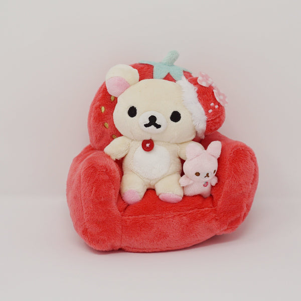 2015 Korilakkuma with Bunny Multi Stand Plush - Korilakkuma's Everyone's a Strawberry Theme - Rilakkuma