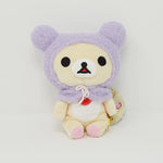 2018 Korilakkuma with Fuzzy Purple Hat Plush - Rilakkuma