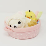 Korilakkuma and Kiiroitori in Basket Plush Set - Relaxing Cat Theme - Lawson Loppi Limited