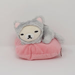 2014 Korilakkuma Grey Cat Costume with Pink Cushion (Loft Limited) Plush - Cat Theme (No Tags)