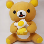 2012 Rilakkuma with Egg Toast Big Prize Toy Plush - Tamago Rilakkuma