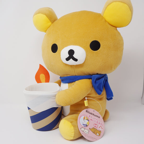 2018 Rilakkuma Holding "Candle" Bucket Prize Toy Plush XL