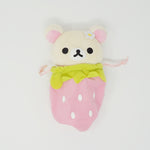 2014 Korilakkuma in Pink Strawberry Drawstring Prize Plush