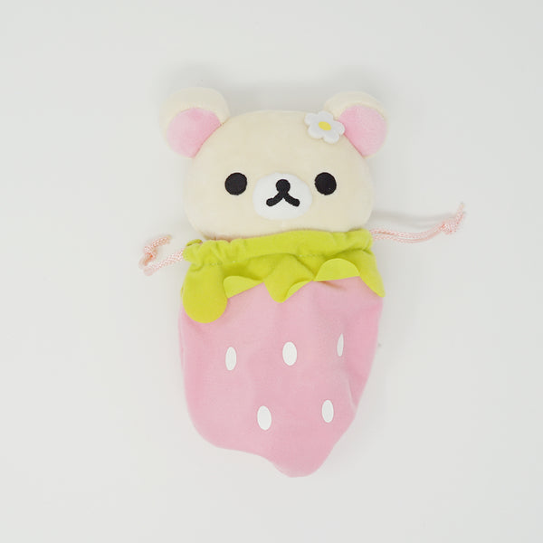 2014 Korilakkuma in Pink Strawberry Drawstring Prize Plush