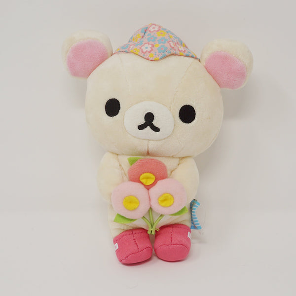 (No Tags) 2012 Korilakkuma with Flower Bouquet Plush - Rilakkuma Happy Picnic Theme - San-X