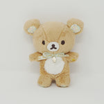 (No Tag) 2014 Rilakkuma with Satin Bow Plush Keychain - Sweet Happy