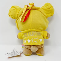 2013 Rilakkuma with Yellow Hoodie Plush Keychain - Colorful Rilakkuma Theme - San-X