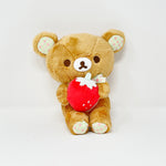 2018 Fuzzy Rilakkuma with Strawberry Plush - Rilakkuma Strawberry Party Theme San-X (No Tags)