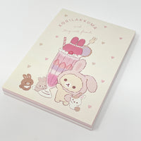 2020 White Memo Pad - Korilakkuma and Bunny Tea Time Theme Rilakkuma