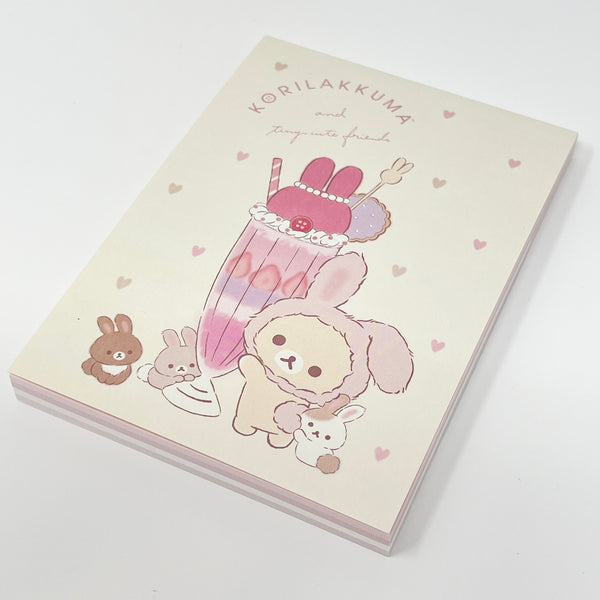 2020 White Memo Pad - Korilakkuma and Bunny Tea Time Theme Rilakkuma