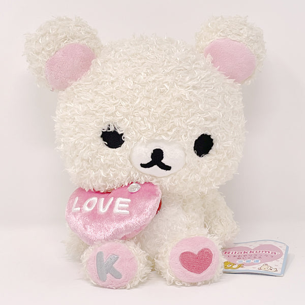 2007 Small Fuzzy Korilakkuma with Heart Plush Valentine's - Happy Rilakkuma Plush - San-X