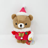 (With Tags) 2018 Santa Chairoikoguma Plush - Christmas Rilakkuma Store Limited