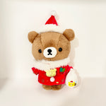 (No Tags) 2018 Santa Chairoikoguma Plush - Christmas Rilakkuma Store Limited